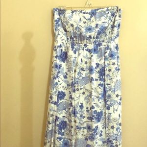 Strapless dress- ankle length - old navy - med